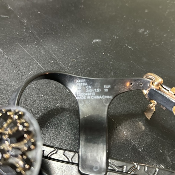 Black‎ Coach Jelly Sandal with Black Medallion, Size 8 - Picture 5 of 7